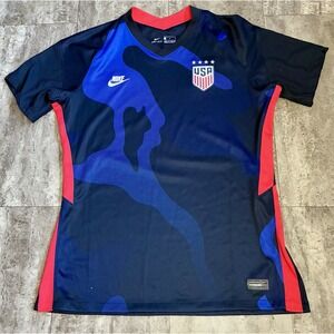 United States Womens National Team Jersey Ladies L Navy Soccer Nike Dri-Fit NWOT